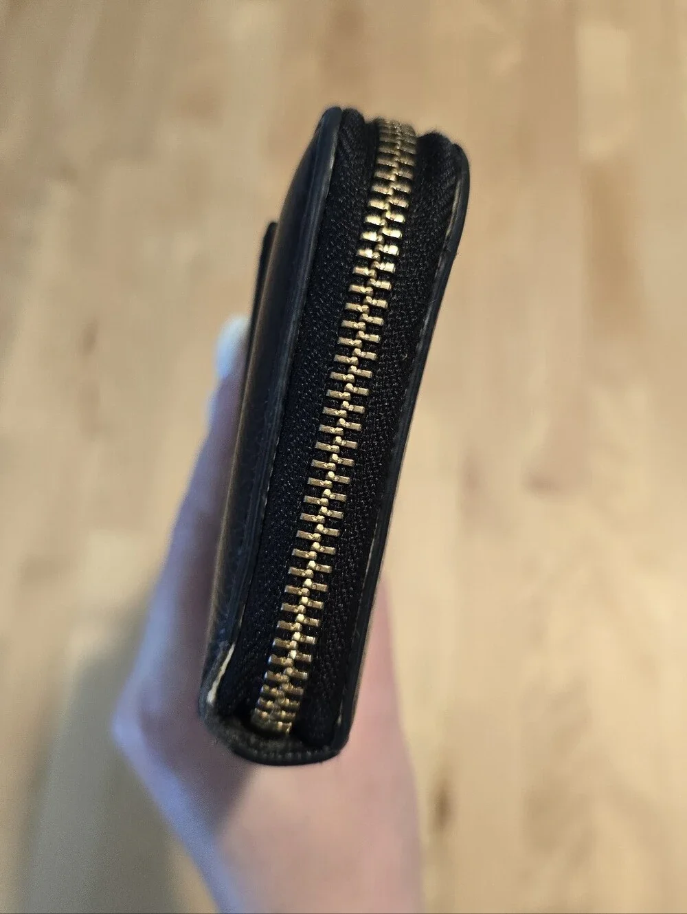 Marc Jacobs Long Black Zip Leather Wallet
